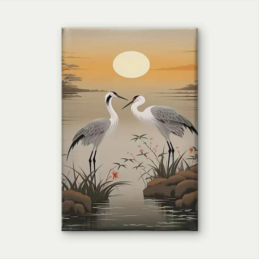 Crane Serenade Metal Print Ready to Hang