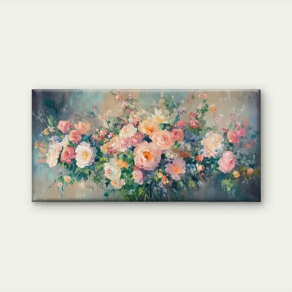 Flower A Vase Floral Wall Art Canvas Office Home Room Framed 120x60cm