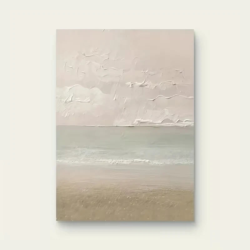 Abstract Pink & Blue Serene Seascape 60x90cm Metal Print Ready to Hang