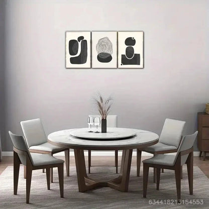 3pcs Geometric and Line Decoration Poster Metal Print Ready to Hang Art