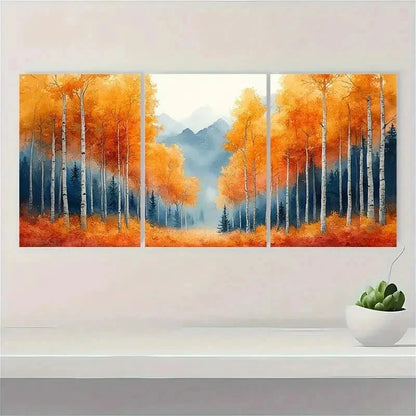 3pcs Watercolor Landscape Mountain Perfect Wall Art Set Canvas Framed 40x60cm - High Quality Print 100% Australian Made Wall Canvas Ready to Hang