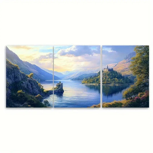 3pcs Loch Ness Scotland Travel Poster Loch Ness Metal Print Ready to Hang Art