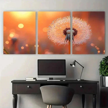 3pcs Abstract Soft Focus Vibrant Perfect Wall Art Set Canvas Unframed - High Quality Print 100% Australian Made Wall Canvas