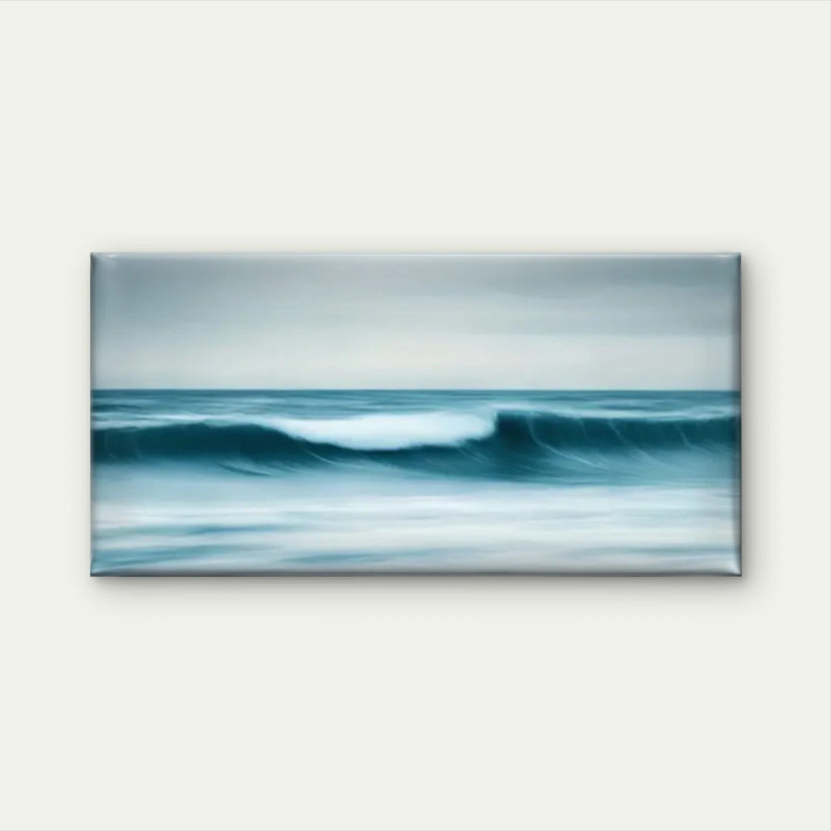 Ocean Wave Abstract Coastal Wall Art Canvas Office Home Room Framed 120x60cm