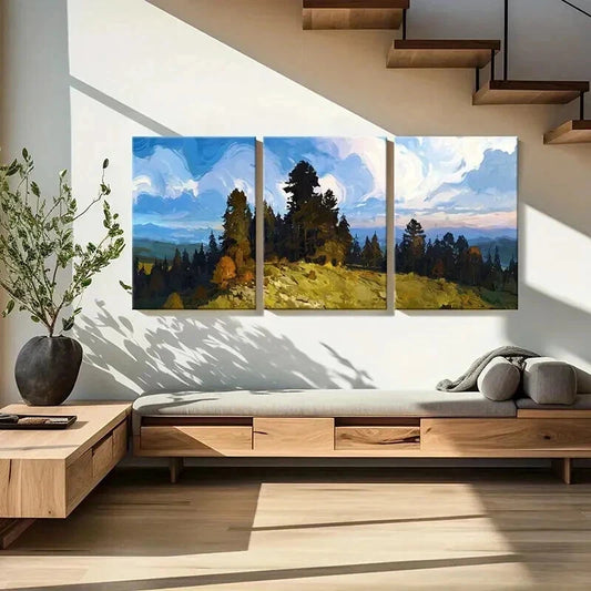 3pcs Forest Vintage Aesthetic Art Retro Wall Art Set Canvas Framed 40x60cm - High Quality Print 100% Australian Made Wall Canvas Ready to Hang