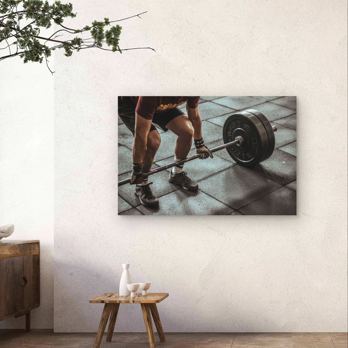 Weightlifter Dead lift Training 5mm Plastic Poster Ready to Hang 90x60cm