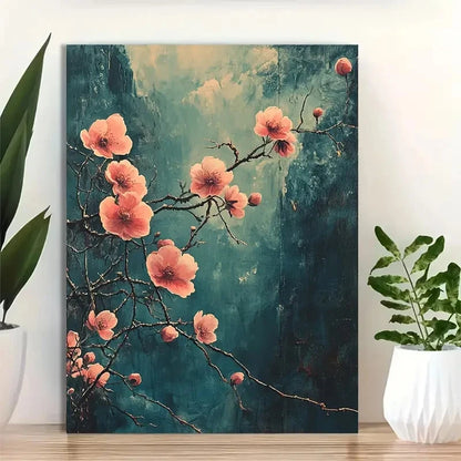 Beautiful Vintage Gothic Ghostly Floral Painting 40x60cm Metal Print Ready to Hang