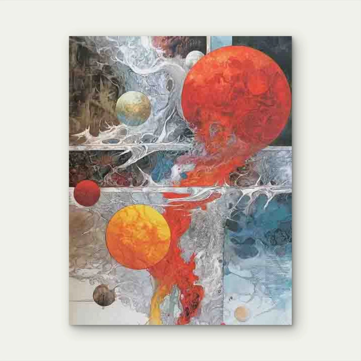 Abstract Art for Genesis 60x90cm Metal Print Ready to Hang