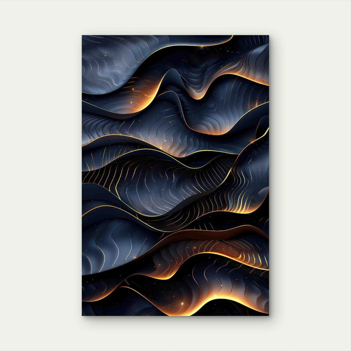 Dark Intricate Design 40x60cm Metal Print Ready to Hang