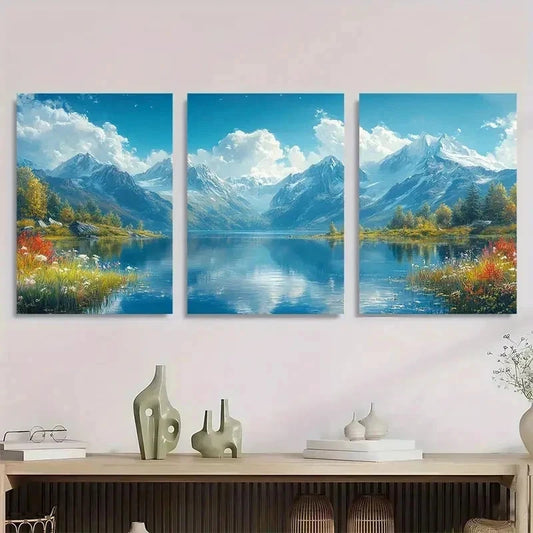 3pcs Nature Loving Modern Spaces Perfect Wall Art Set Canvas Framed 40x60cm - High Quality Print 100% Australian Made Wall Canvas Ready to Hang