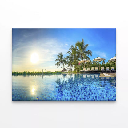 Pool Resort In Da Nang, Vietnam   Wall Art Decor 100% Australian Made
