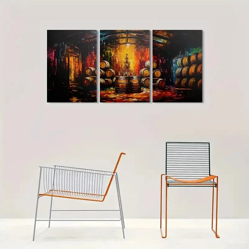 3pcs Modern Abstract Painting Metal Print Ready to Hang Art