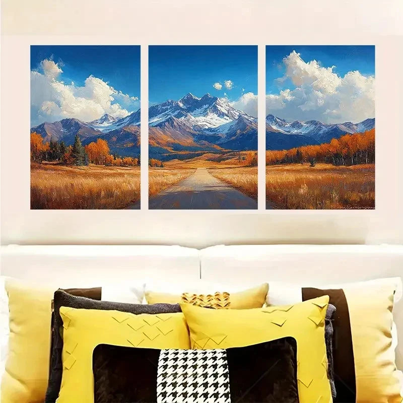 3pcs Colorado Mountain Landscape Wall Art Set Canvas Framed 40x60cm - High Quality Print 100% Australian Made Wall Canvas Ready to Hang