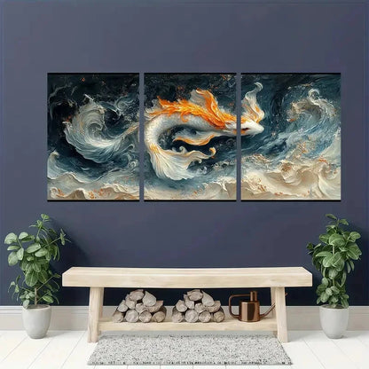 3pcs Tails of the Sea Fine Art Print Animal Art Metal Print Ready to Hang Art