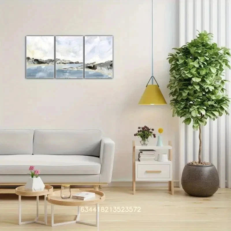 3pcs Coastal Art Beach Scene Coastline Metal Print Ready to Hang Art