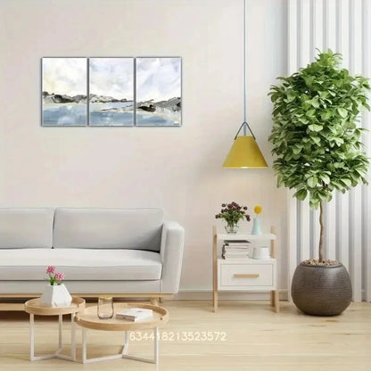 3pcs Coastal Art Beach Scene Coastline Metal Print Ready to Hang Art