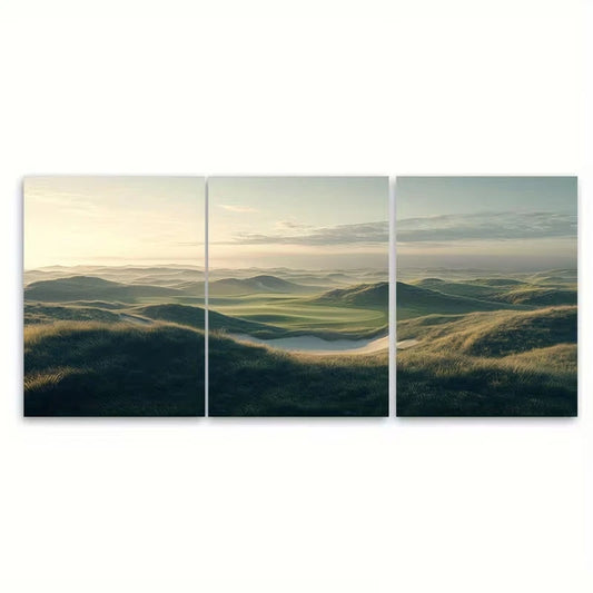 3pcs Bandon Dunes Golf Resort Metal Print Ready to Hang Art