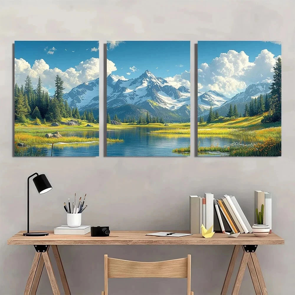3pcs National Park Washington Travel Metal Print Ready to Hang Art