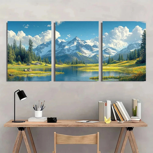 3pcs National Park Washington Travel Metal Print Ready to Hang Art