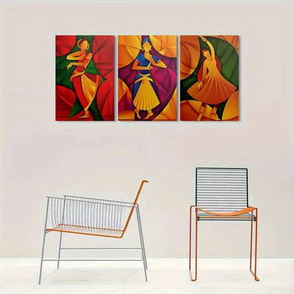 3pcs Modern Geometric Painting Metal Print Ready to Hang Art