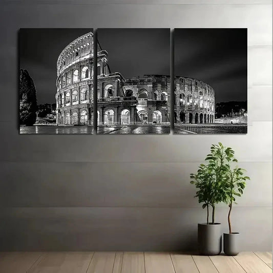 3pcs Featuring a Family Sign with an Ornate Border Metal Print Ready to Hang Art