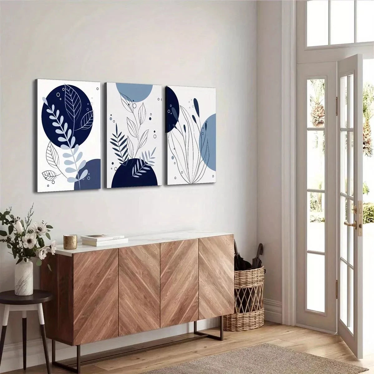 3pcs Abstract Geometric Modern Minimalist   Wall Art Set Canvas Framed 40x60cm - High Quality Print 100% Australian Made Wall Canvas Ready to Hang