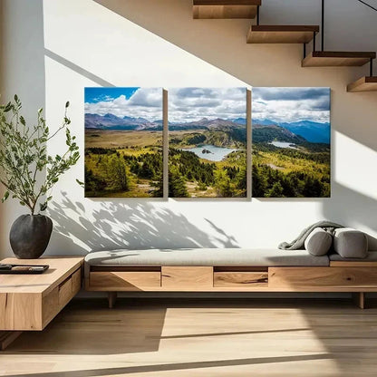 3pcs Mountain Nature Forest & Lake Wall Art Set Canvas Framed 40x60cm - High Quality Print 100% Australian Made Wall Canvas Ready to Hang