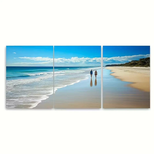 3pcs Four Mile Beach Travel Print Metal Print Ready to Hang Art