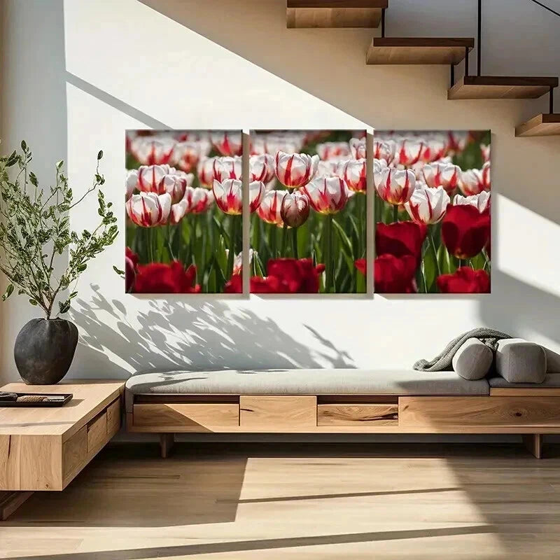 3pcs Flower Art Roses Modern Wall Art Set Canvas Framed 40x60cm - High Quality Print 100% Australian Made Wall Canvas Ready to Hang