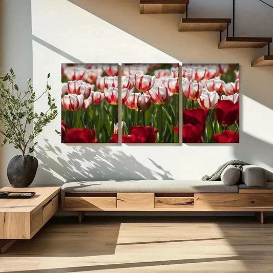 3pcs Flower Art Roses Modern Wall Art Set Canvas Framed 40x60cm - High Quality Print 100% Australian Made Wall Canvas Ready to Hang