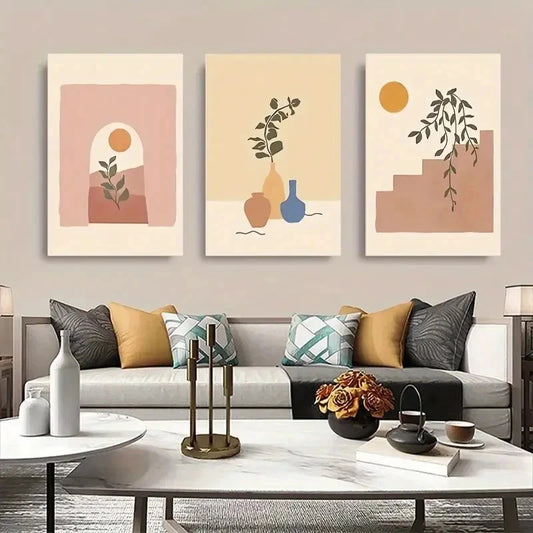 3pcs Fashion Decorative Painting  Wall Art Set Canvas Framed 40x60cm - High Quality Print 100% Australian Made Wall Canvas Ready to Hang