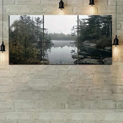3pcs -Quanai Lake View Natural Landscape Metal Print Ready to Hang Art