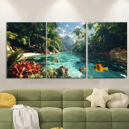 3pcs Virgin Islands National Park Travel Poster Metal Print Ready to Hang Art