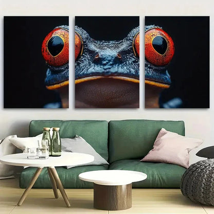 3pcs Moody Witch Animal Frog Design Metal Print Ready to Hang Art
