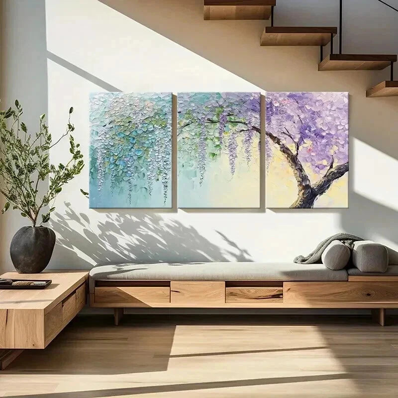 3pcs Artistic Abstract Landscape Art Vintage Wall Art Set Canvas Framed 40x60cm - High Quality Print 100% Australian Made Wall Canvas Ready to Hang