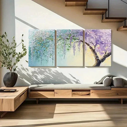 3pcs Artistic Abstract Landscape Art Vintage Wall Art Set Canvas Framed 40x60cm - High Quality Print 100% Australian Made Wall Canvas Ready to Hang