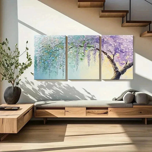 3pcs Artistic Abstract Landscape Art Vintage Wall Art Set Canvas Framed 40x60cm - High Quality Print 100% Australian Made Wall Canvas Ready to Hang