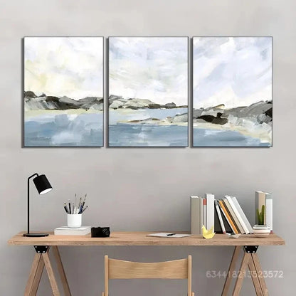 3pcs Coastal Art Beach Scene Coastline Metal Print Ready to Hang Art