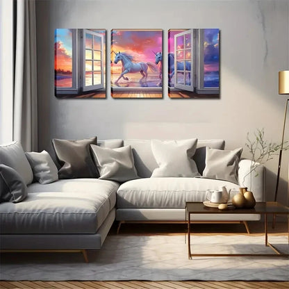 3pcs Stunning Sky Scene In White Décor Perfect Wall Art Set Canvas Framed 40x60cm - High Quality Print 100% Australian Made Wall Canvas Ready to Hang