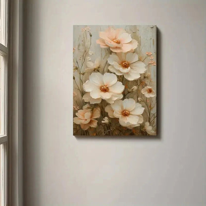 Beautiful Vintage Floral Farmhouse Wildflower Field 40x60cm Metal Print Ready to Hang