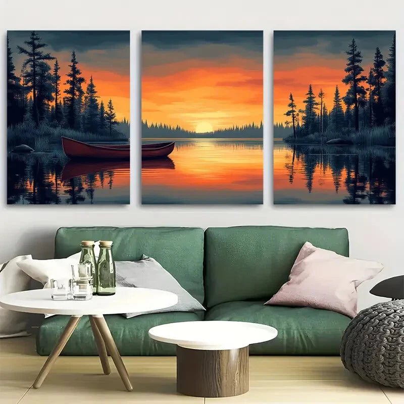 3pcs Voyageurs National Park, Minnesota Travel Metal Print Ready to Hang Art