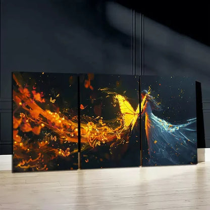 3pcs Butterfly Wing Wall Art Canvas Unframed - High Quality Print 100% Australian Made Wall Canvas