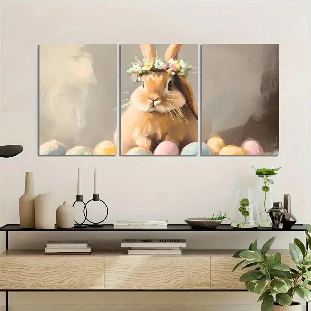 3pcs Poolside Animal Light Blue Water Themed Metal Print Ready to Hang Art