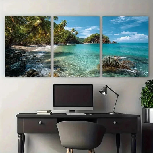 3pcs Trinidad And Tobago Caribbean Perfect Wall Art Set Canvas Framed 60x90cm - High Quality Print 100% Australian Made Wall Canvas Ready to Hang