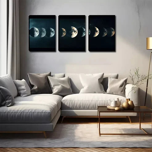 3pcs Different View Of The Earth Wall Art Canvas Unframed - High Quality Print 100% Australian Made Wall Canvas