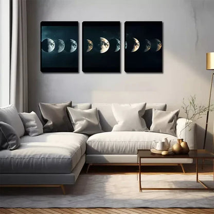 3pcs Different View Of The Earth Wall Art Canvas Unframed - High Quality Print 100% Australian Made Wall Canvas