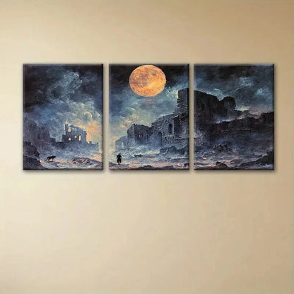 3pcs Design of The Land of The Lost Perfect Wall Art Set Canvas Framed 40x60cm - High Quality Print 100% Australian Made Wall Canvas Ready to Hang