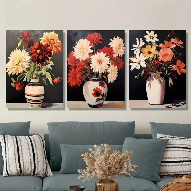 3pcs ,Minimalist Landscape Metal Print Ready to Hang Art