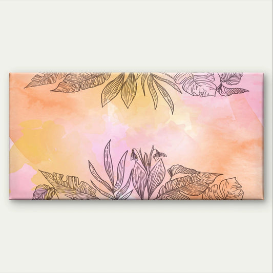 Modern Abstract Pastel Watercolour Pink Wall Art Canvas Office Home Framed 120x60cm