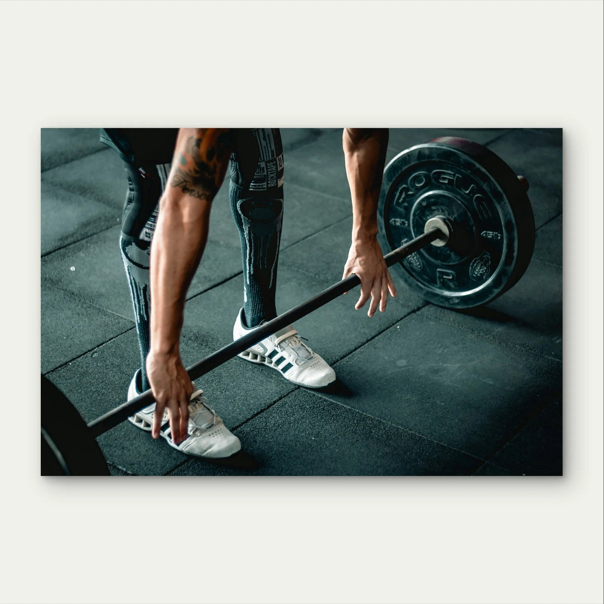 Barbell Dead-lift Heavy Lifting Fitness 5mm Plastic Poster Ready to Hang 90x60cm